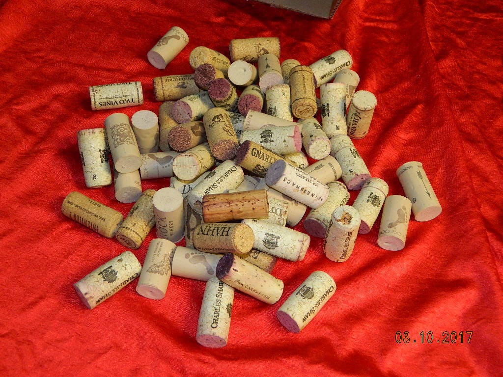 60 Wine Bottle Corks Used Corks Craft Supplies Art Supply