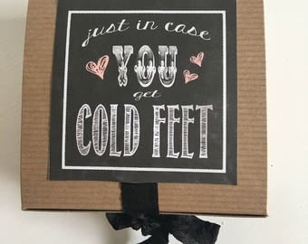 Groom Cold feet Sock Box | Wedding | bridal | Gift Box | Favor | Groom | Happily Ever After