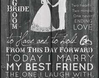 Custom Wedding Sign - Personalized Mr & Mrs Sign - Engraved Wood Sign - Wedding Gift - Vintage Wall Sign - Housewarming Gift - Pallet Sign