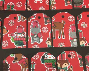 Forest Animals Christmas Tags - set of 15