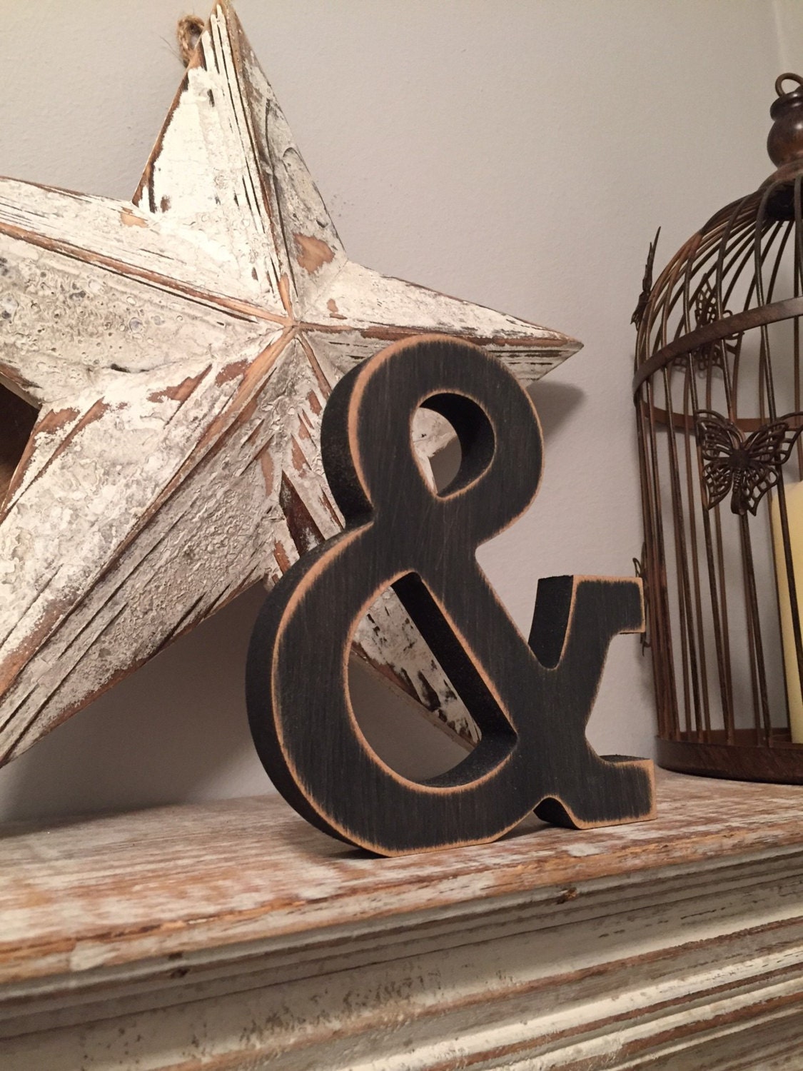 Ampersand Wall Decor painted wooden letter - large &, ampersand, rockwell font, 40cm Ampersand Wall Decor painted wooden letter - large &, ampersand, rockwell font, 40cm