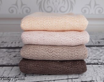 Newborn Wrap, Boho Newborn Stretch Wrap, Newborn Photo Prop, Layering Fabric, Photography Props, Wrap Natural Colors, Stretch Knit Fabric