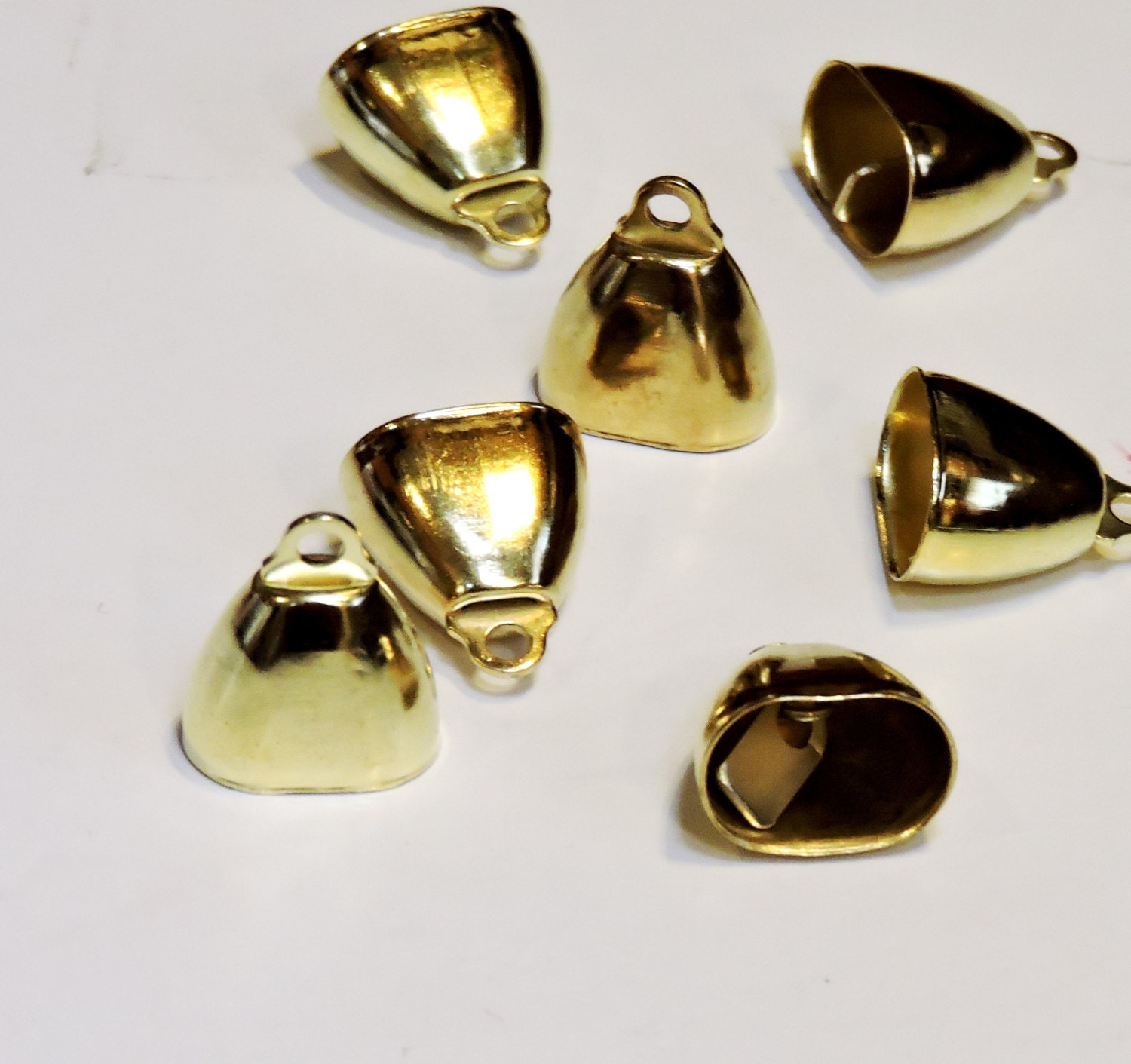 Gold Cow Bells Tiny Metal Craft Supply Bells Pendants