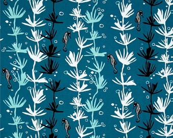Seahorses on Blue from Andover's Tides Collection By Jane Dixon