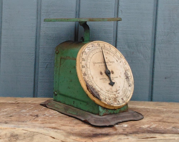 Antique Columbia Family Scale - Vintage Kitchen Scale