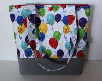 Kids Tote Bag Girls Tote Bag Boys Tote Bag Book Bag Ring Bearer Gift Toddler Bag Flower Girl Gift Small Tote Bag Balloon Print
