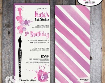 Art Party Invitation | Art Birthday Party Invitation | Art Invitation | Painting Party Invitation | Painting Birthday Invitation | Printable