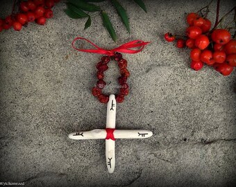 Magical Rowan Cross: Witchcraft, Charm, Talisman, Amulet,