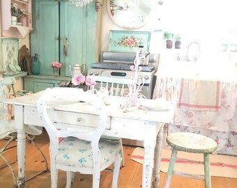 Vintage pink candelabra shabby chic prairie cottage chic