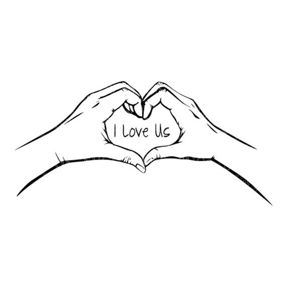 Download SVG I Love Us Hear Hands Hands Heart Wedding Decal SVG