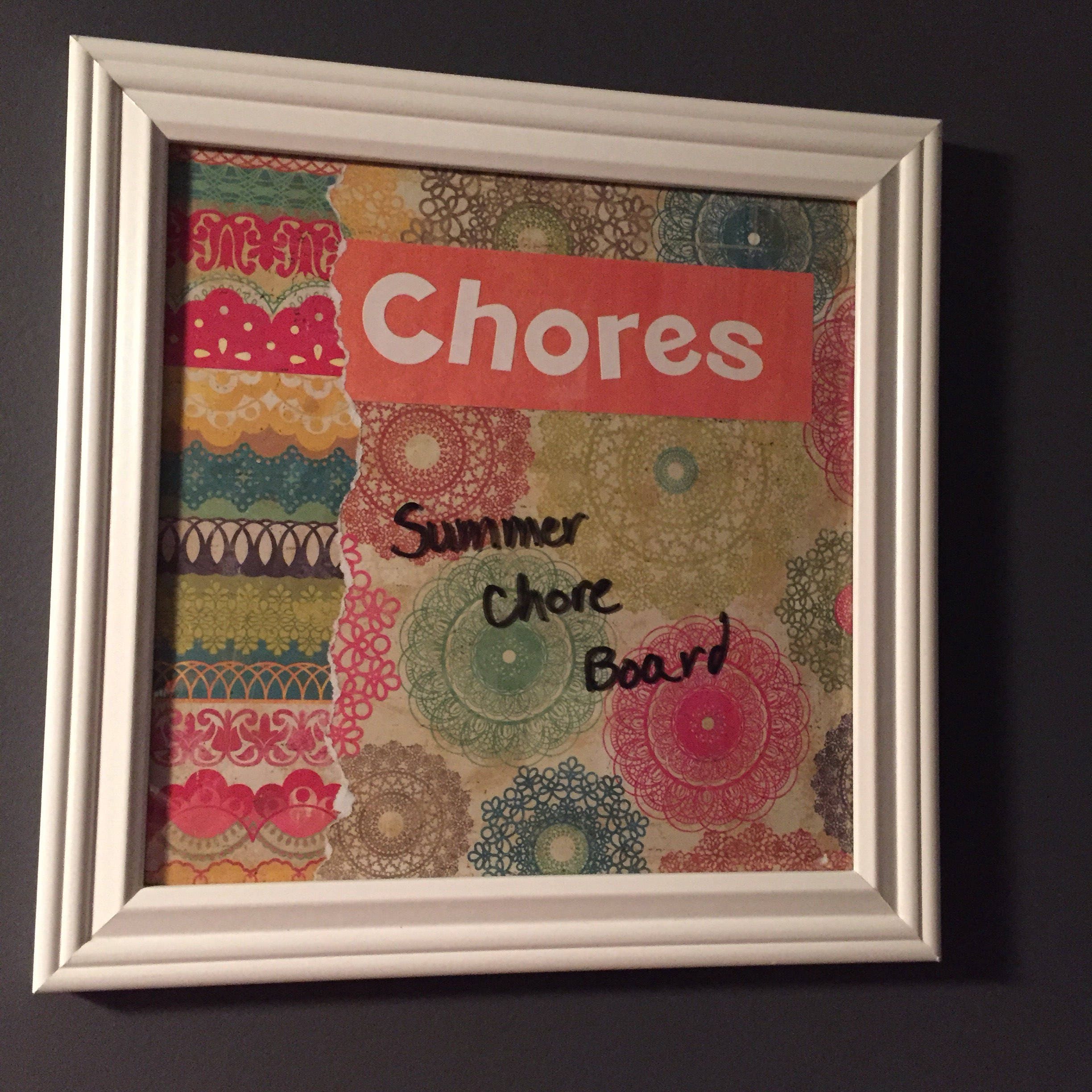 Dry Erase Chore Board Chore List Reusable Dry Erase List