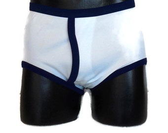 DEADSTOCK Men's Underwear 1970s Unworn Lt Blue Nylon Briefs Schiesser men-fit Ban Lon NIP German Hipster sz 5 S