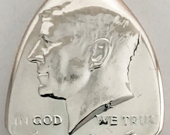 Coin Guitar Pick 1965 Silver Kennedy Half Dollar