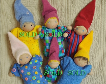 Just 2 Babies left! Fretta's Waldorf Baby Bunting Dolls, Mini Babies, child first dolls, Bunting Waldorf Baby
