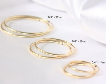 Thin GOLD hoops - High quality gold hoops, 14k gold filled hoops, Gold hoops, Simple Hoop Earrings, tiny gold hoops