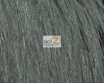 Solid Arctic Fox Fur Fabric - STEEL - By The Yard 58"/60" Width Coats Costumes Scarfs Rugs Props Clothing Accessories Boots