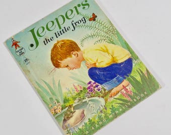 Jeepers the Little Frog Vintage 1965 Children's Book, 1960s Elf Book Tip Top Elf Book 60s Kids Books 1960s Children's Book