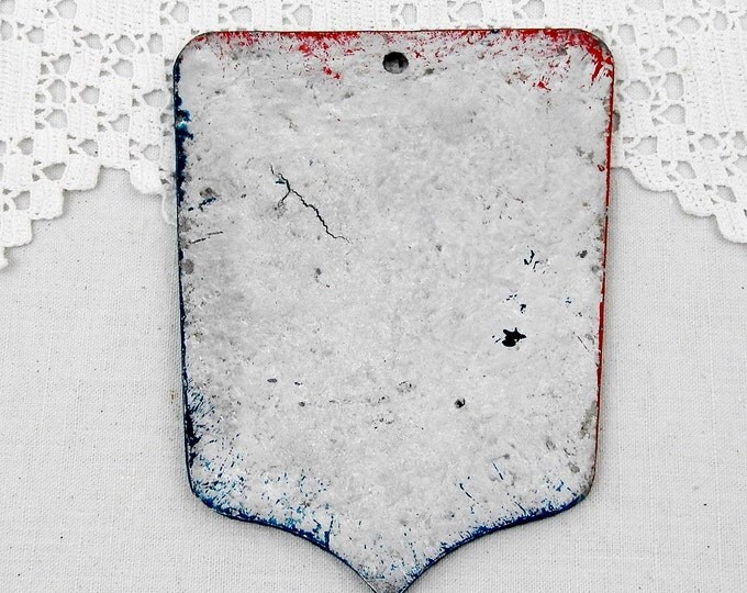 Vintage French Dog Breeders 1 st Prize Metal Plaque from the Maine Anjou Region in Western France Competition, French, Retro, Sign, Canine