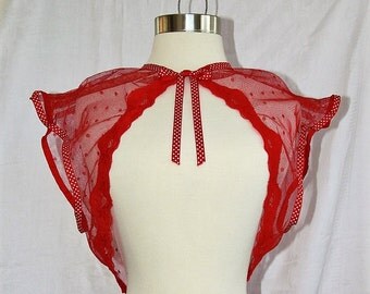 Red Lace cropped jacket