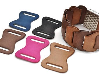 Lg Leather Links - Premium Leather - Quantity 5pc