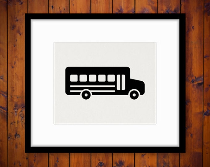 Printable Digital School Bus Graphic School Bus Icon Download Image Antique Clip Art Jpg Png Eps HQ 300dpi No.4338