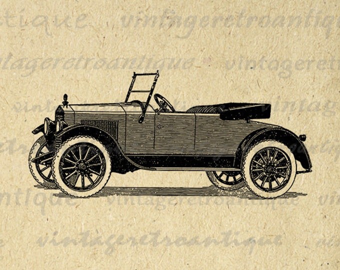 Digital Printable Antique Car Download Essex Roadster Image Graphic Vintage Clip Art Jpg Png Eps HQ 300dpi No.3430