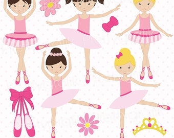 80% OFF SALE ballerina clipart commercial use, vector graphics, digital clip art, digital image, dancing - CL533