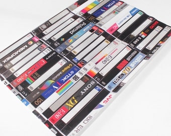 80s Retro VHS Cassette Wrapping Paper (2 Sheets)