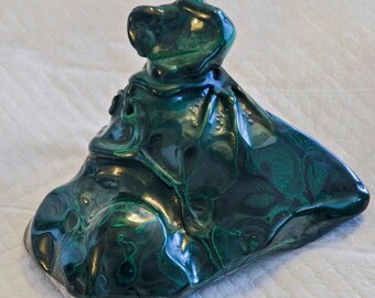 Polished Malachite Weighs over 2 lbs