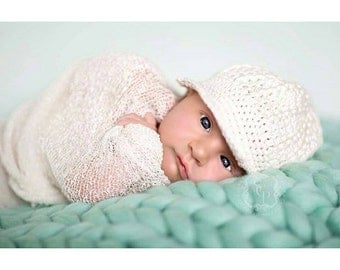 Teal Baby Blanket Newborn Photography Prop