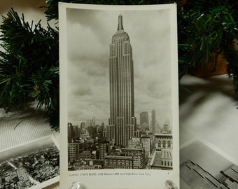 The Empire State Building 1940s Postcard