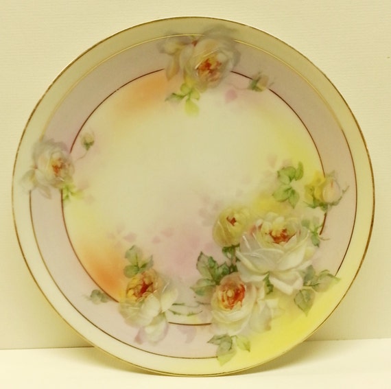 Prussia Royal Rudolstadt Porcelain Rose Floral Plate 8