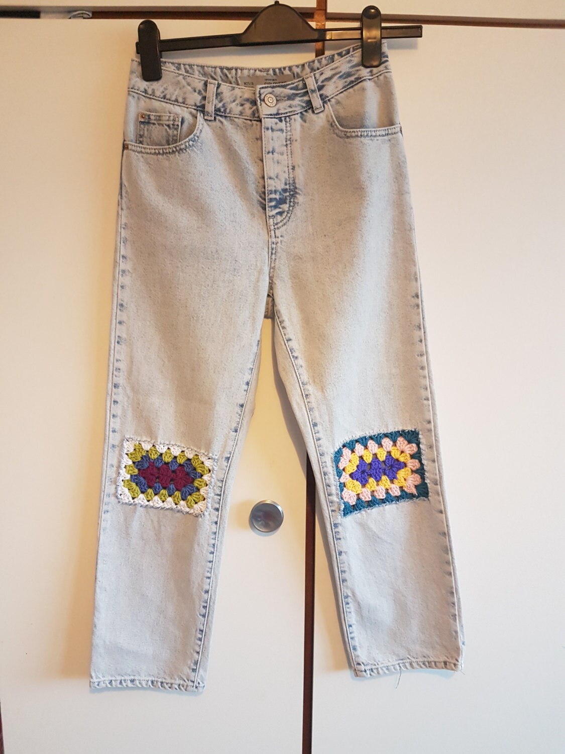 Crochet patch Girlfriend Jeans W25 L30