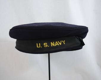 Vintage 1940s WWII US Navy hat beret tam