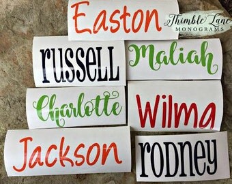 Name Decal, Monogrammed Name Decal, Yeti Decal, Tumbler Decal, Personalized Decal Sticker, Monogram Cup Decal, Personalized Decal for Cups