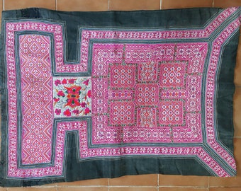 Vintage Hill tribe baby carrier Hmong baby carrier hmong textile home decor hmong tapestry tribal wall hanging hmong embroidery (H251)