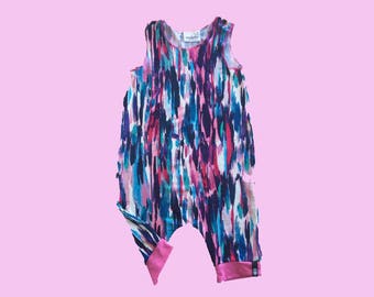 baby girl clothes, baby romper, toddler romper, baby girl romper, girls romper, toddler rompers, baby girls rompers, Watercolor romper