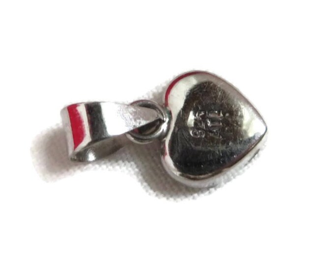 Red Heart Sterling Silver Charm Vintage Heart Pendant Charm Bracelet Necklace Gift Idea