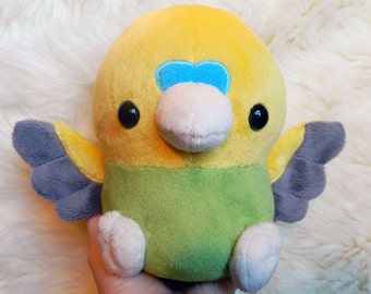 green budgie plush