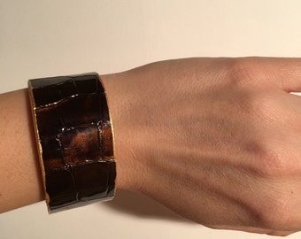 Bracelet Doha cuir et laiton