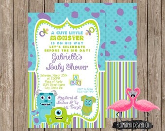 Monsters Inc Inspired Baby Shower Invitation