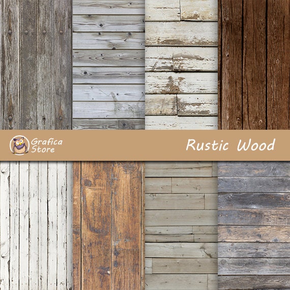 Rustic Wood Digital Paper: Printable Wood Digital by GraficaStore