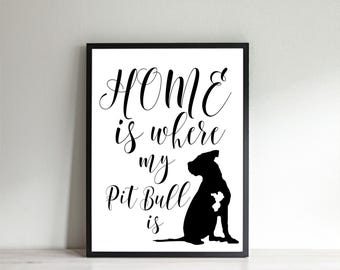 Pitbull Wall Art pit bull art | etsy Pitbull Wall Art pit bull art | etsy