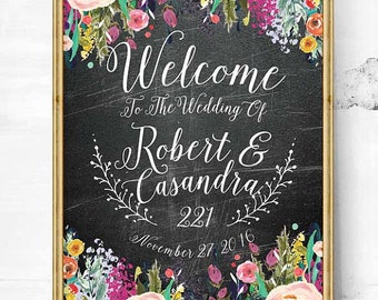 wedding sign - wedding entrance sign - wedding reception - seating sign - choose a seat sign - chalkboard wedding sign - wedding props