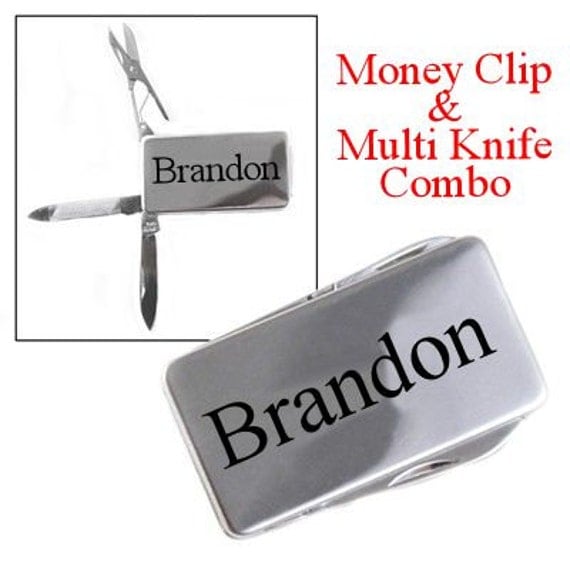 Personalized Money Clip /Pocket Knife Multi by TheEliteBride