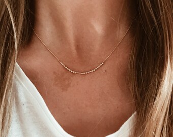 CUSTOM Morse Code Necklace in 14/20 Gold-fill, 14/20 Rose Gold-fill or Sterling Silver