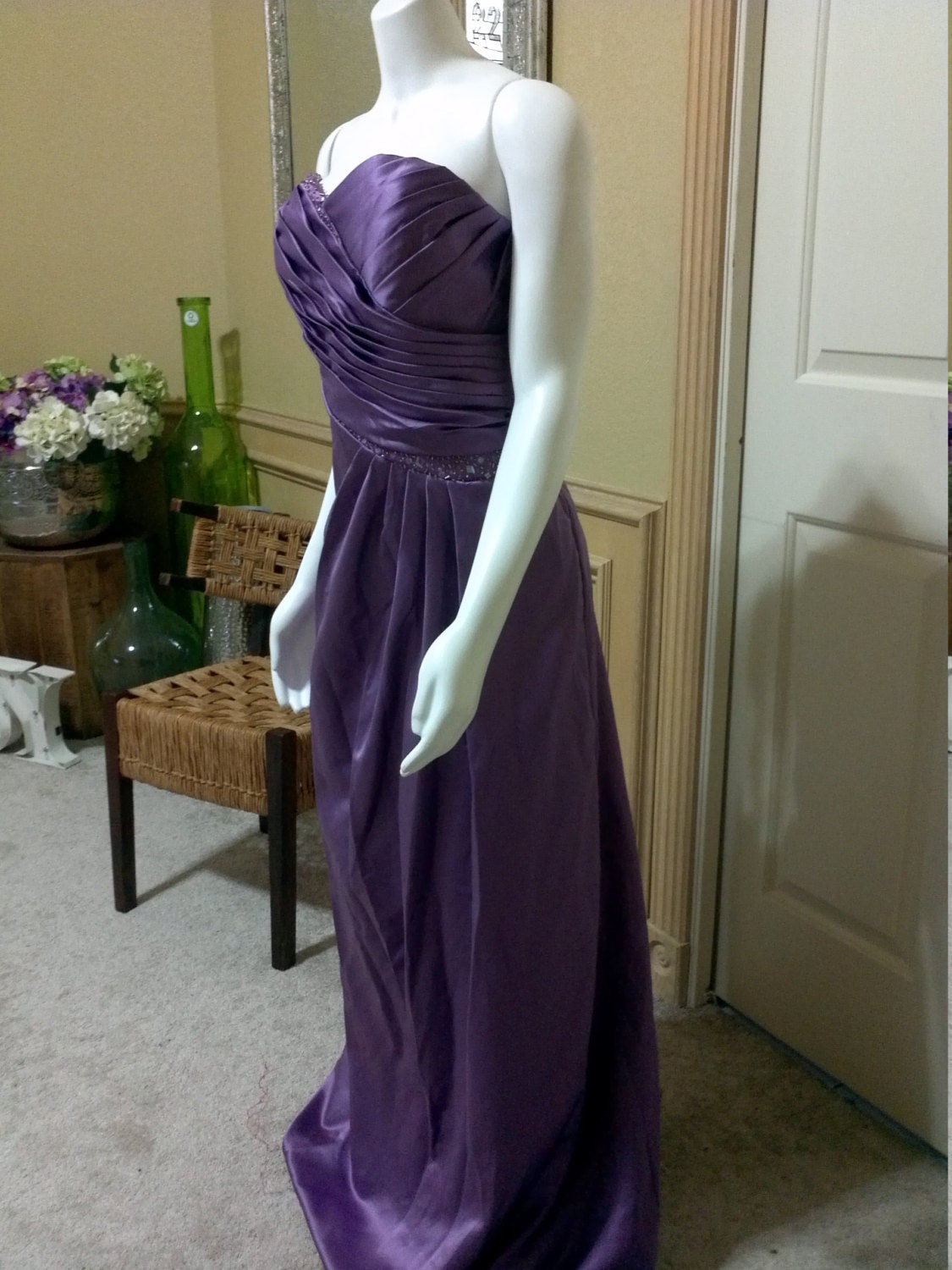 Davids Bridal Mauve Evening dress Mermaid wedding party dress