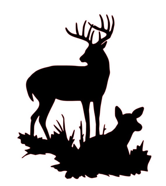 Download Buck and Doe Silhouette SVG File