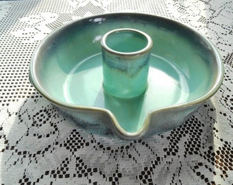 Chicken Stoneware Green & Black Oven Safe Dishwasher Safe Drunken Chicken Cooker 10" Wide x 3-1/2" Tall