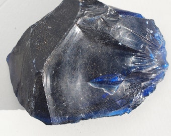 Cobalt Blue Slag - Slag Glass Rough - Blue Glass Slag - Lapidary Rough